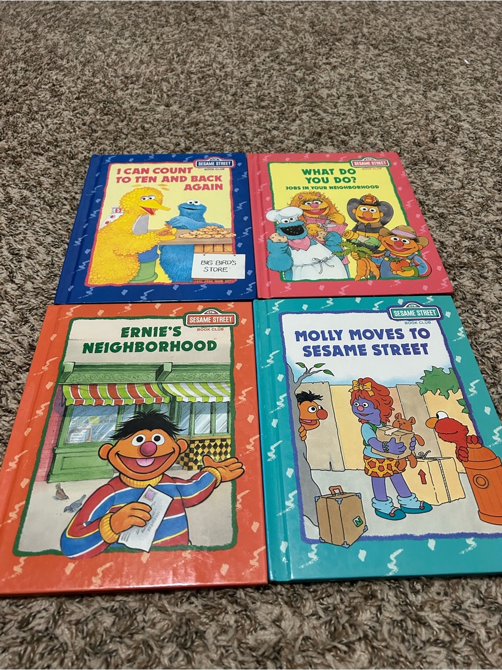 Sesame Street Vintage Book club Books- bundle of 4